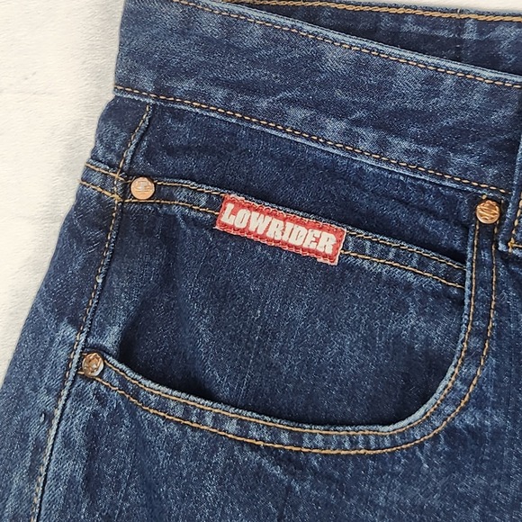 Lowrider Shorts Mens 42 Denim Streetwear Cholo Homies Baggy Classic Cars Vintage - Picture 4 of 16